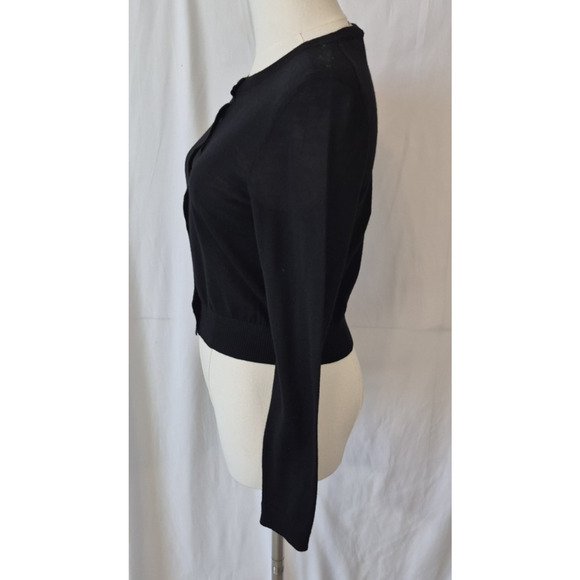 New w/Tags Tory Burch Womens Black Merino Wool Simone Cardigan Sweater XS RT$175 - Picture 6 of 13